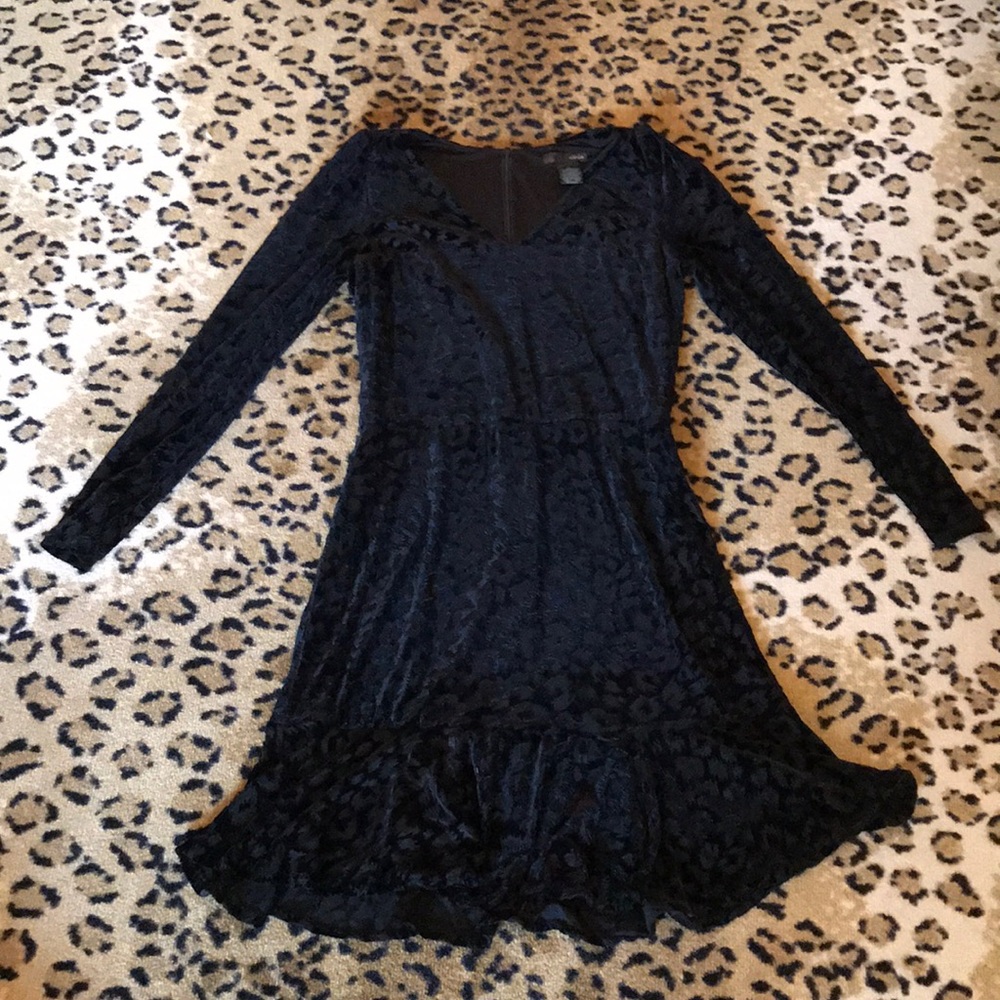 Black Leopard Dress